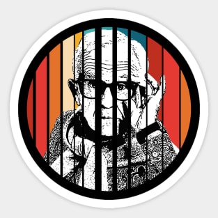 Leslie Jordan-Retro sun Sticker